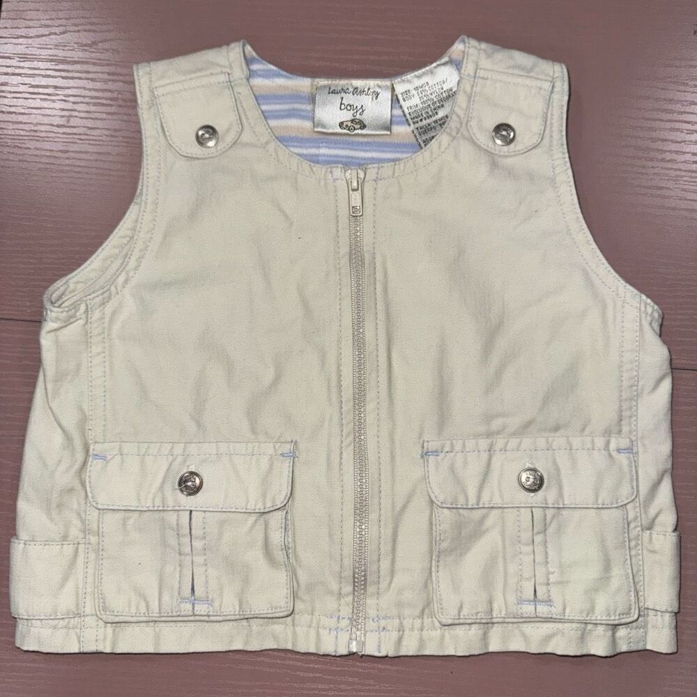 Vintage Laura Ashley Boys Vest 12 months lil' fisherman